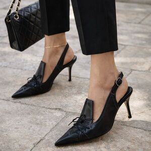 Sergio Rossi Vintage Slingback Heels 🖤 BNWOT | Made in Italy | Size 41